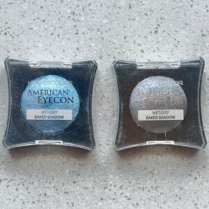 Kleancolor Am. Eyecon Wet/Dry Baked Eyeshadow  2 Smoky Blue & Granite Glimmer